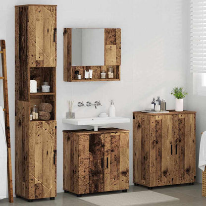 Bathroom Furniture Set 4 pcs Old Wood 61 x 35 x 64 cm