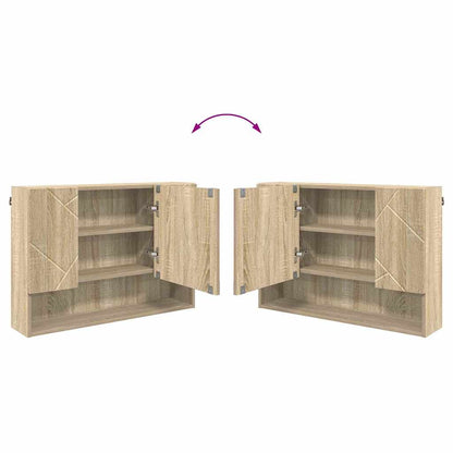 Bathroom Furniture Set with Drawer with Shelf 2 pcs Sonoma Oak