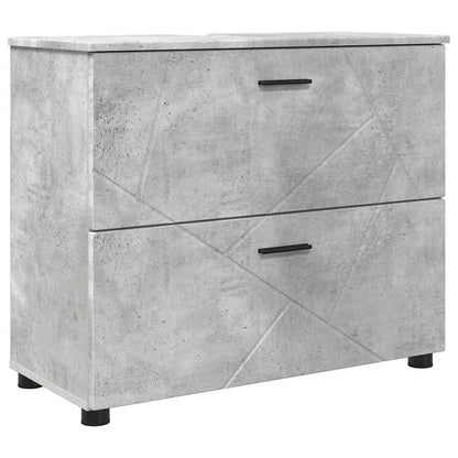 Bathroom Furniture Set with Drawer 2 pcs Concrete Grey