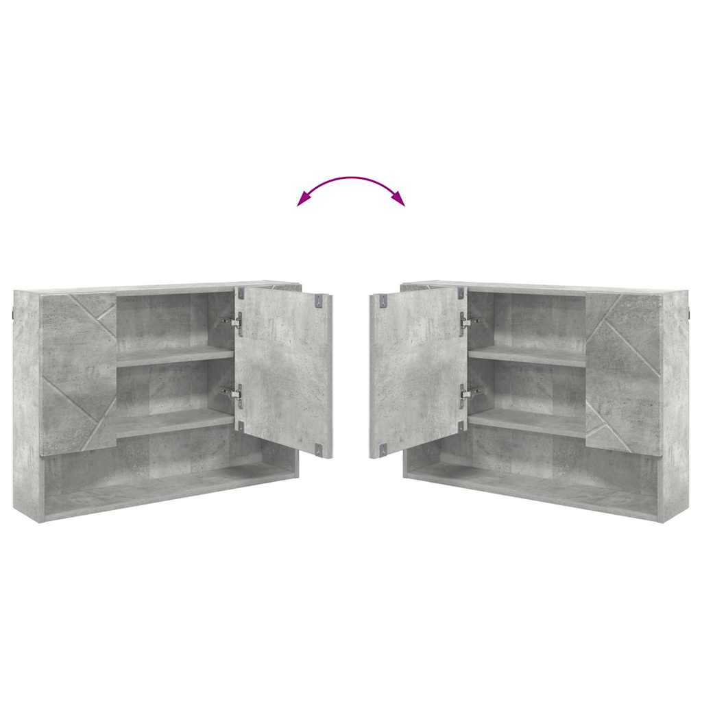 Bathroom Furniture Set with Drawer 2 pcs Concrete Grey