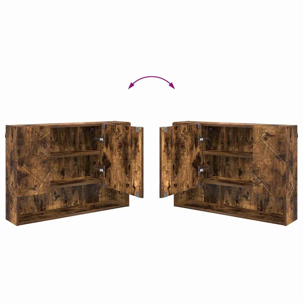 Bathroom Furniture Set 2 pcs Smoked Oak