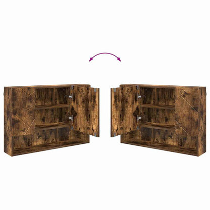 Bathroom Furniture Set 2 pcs Smoked Oak