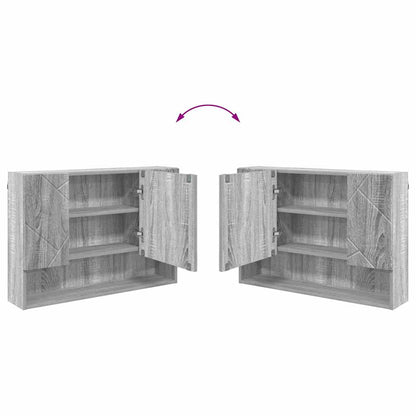 Bathroom Furniture Set with Drawer with Shelf 2 pcs Grey Sonoma