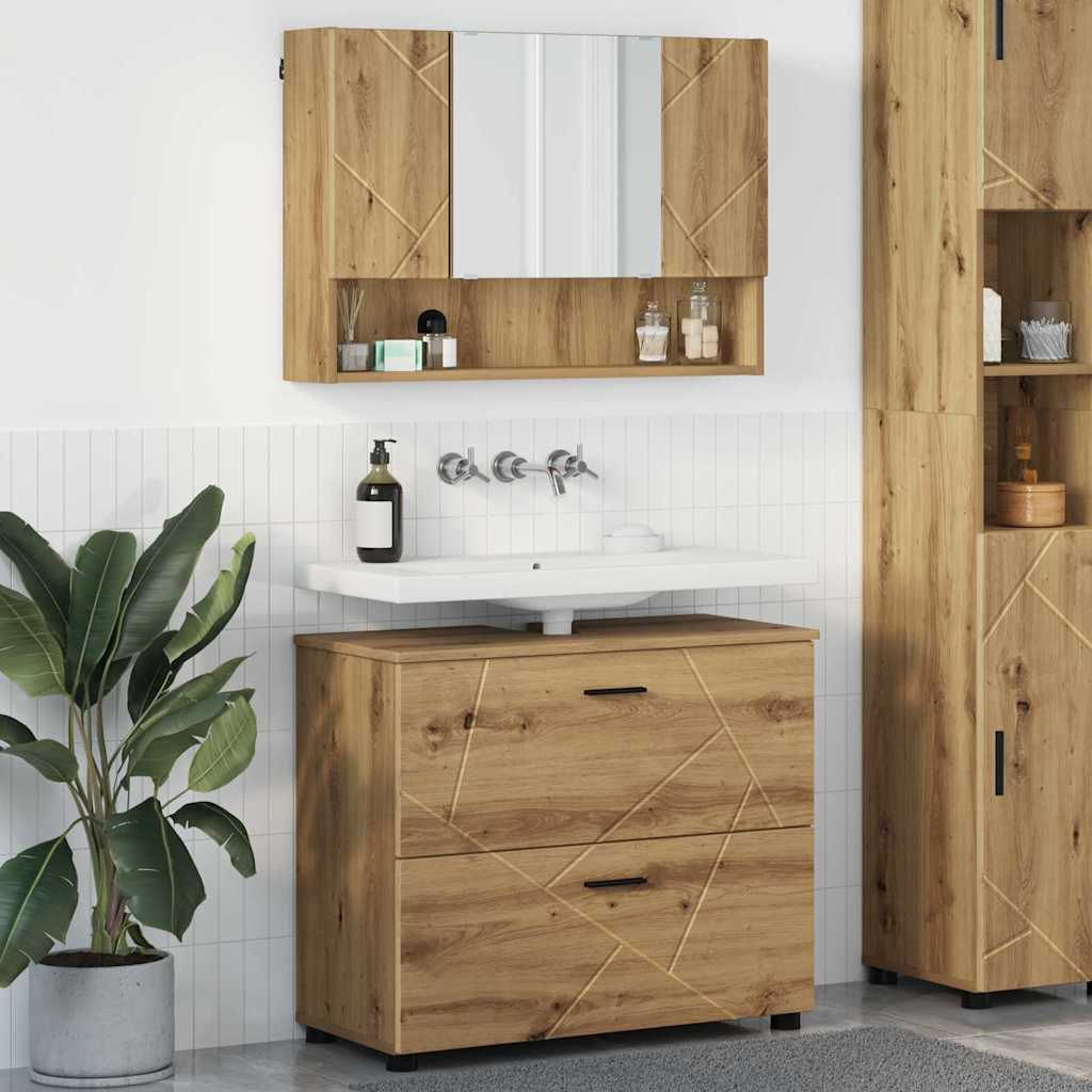Bathroom Furniture Set 2 pcs Artisan Oak