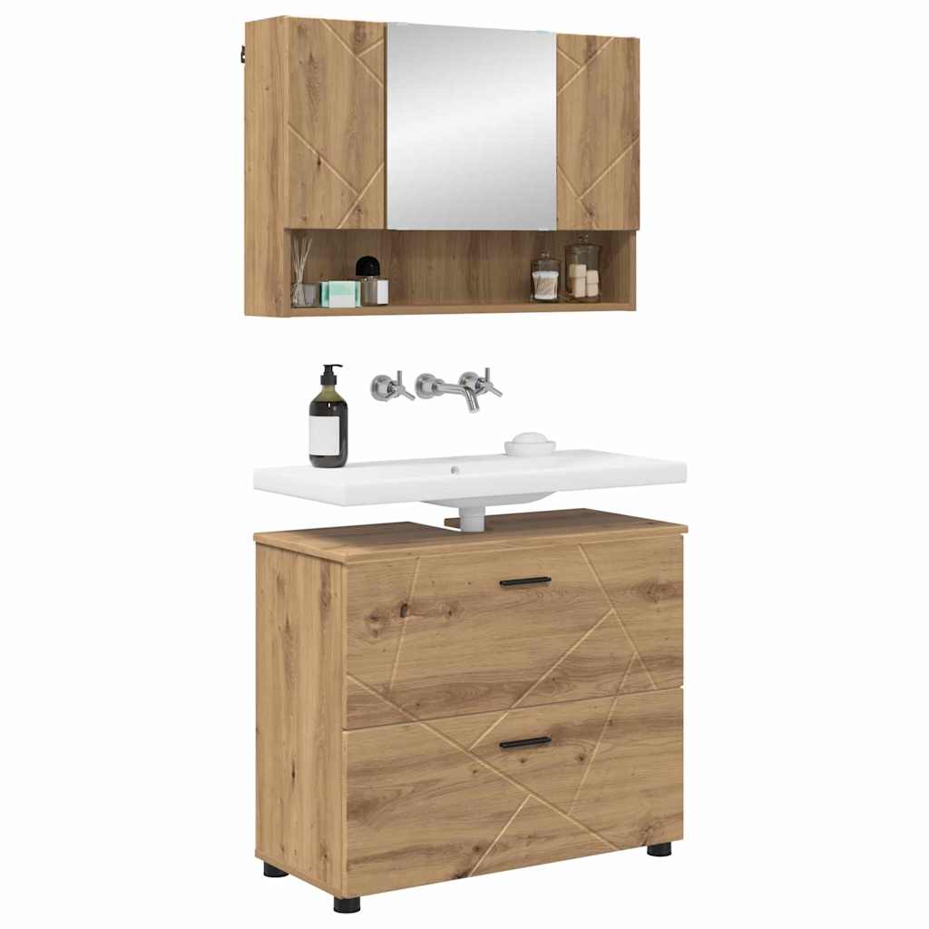 Bathroom Furniture Set 2 pcs Artisan Oak