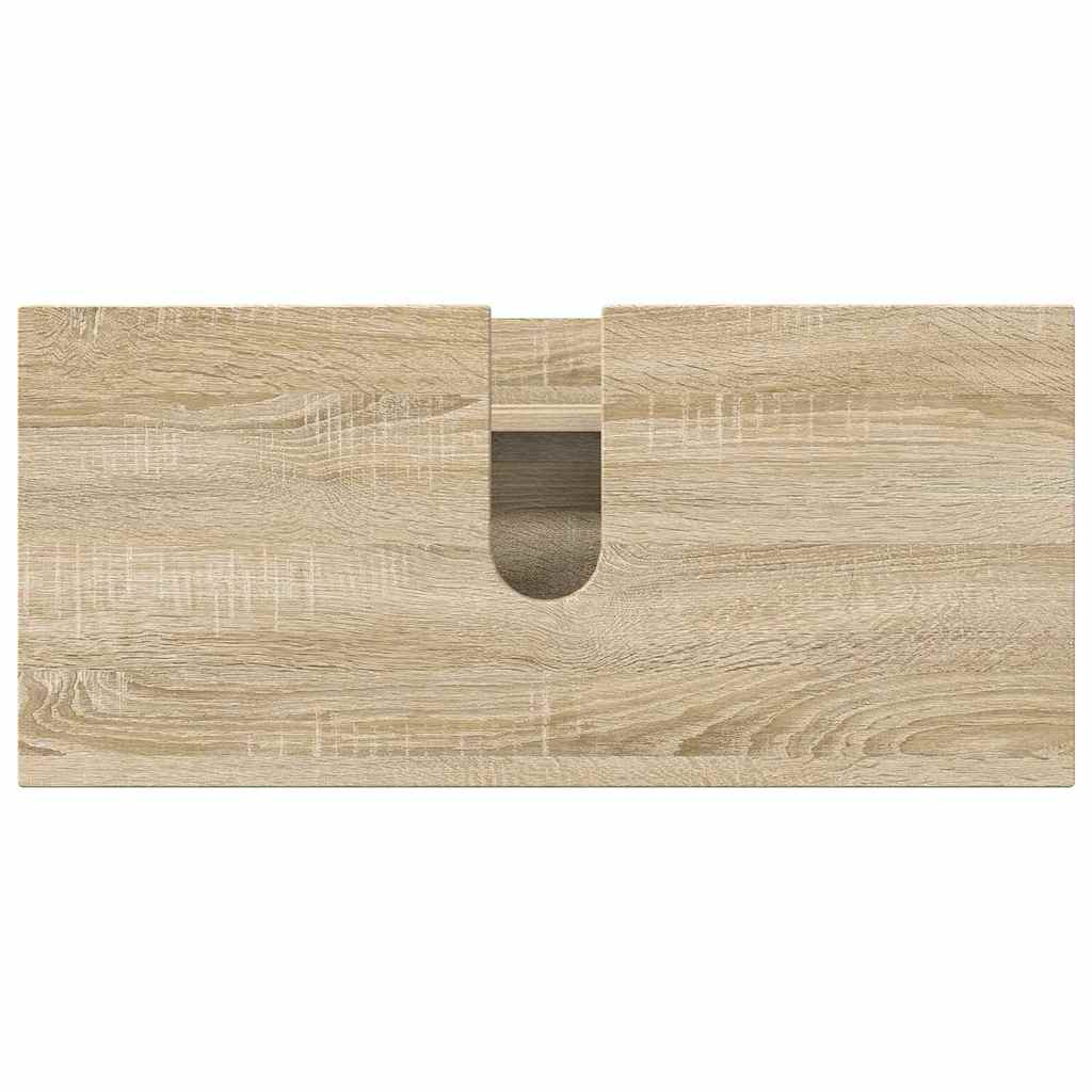 Bathroom Furniture Set with Drawer with Shelf 3 pcs Sonoma Oak