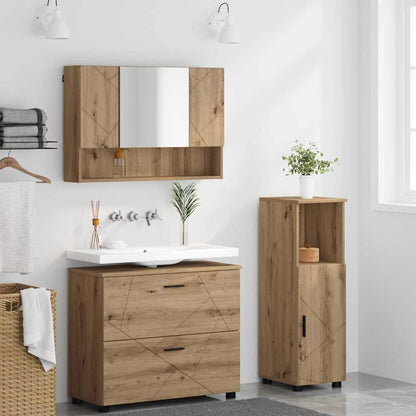 Bathroom Furniture Set 3 pcs Artisan Oak