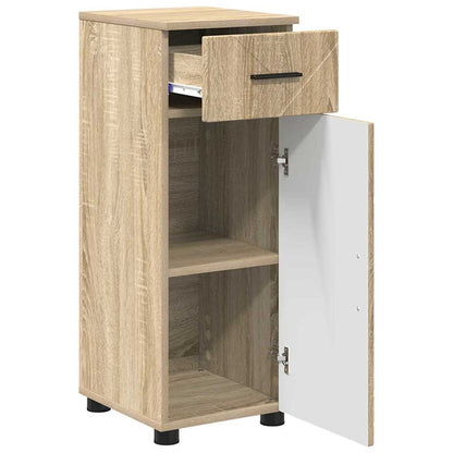 Bathroom Furniture Set with Drawer with Shelf 3 pcs Sonoma Oak