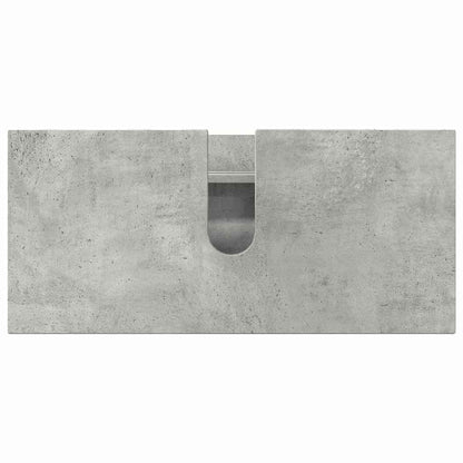 Bathroom Furniture Set with Drawer 3 pcs Concrete Grey