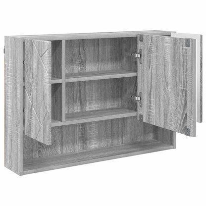Bathroom Furniture Set with Drawer with Shelf 3 pcs Grey Sonoma