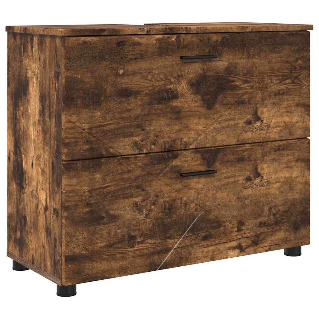 Bathroom Furniture Set 4 pcs Smoked Oak
