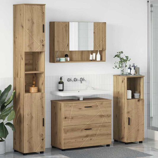 Bathroom Furniture Set 4 pcs Artisan Oak