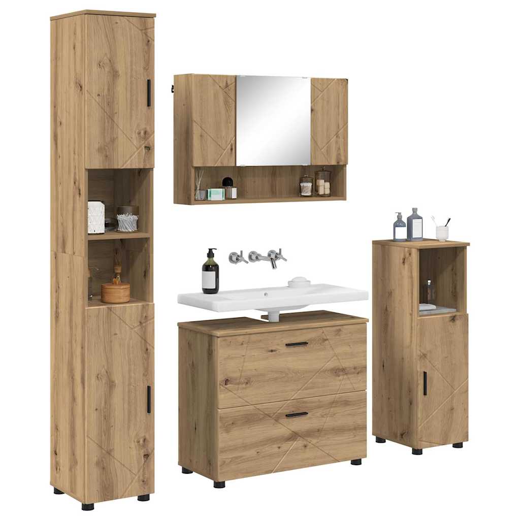 Bathroom Furniture Set 4 pcs Artisan Oak