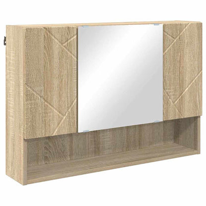 Bathroom Furniture Set with Drawer with Shelf 4 pcs Sonoma Oak