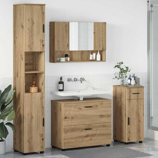 Bathroom Furniture Set 4 pcs Artisan Oak