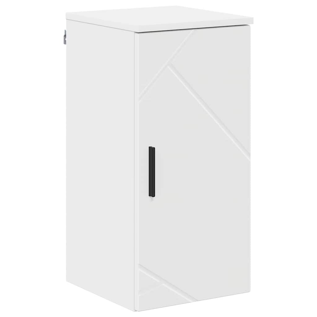 Bathroom Furniture Set 5 pcs White Engineered Wood and Metal