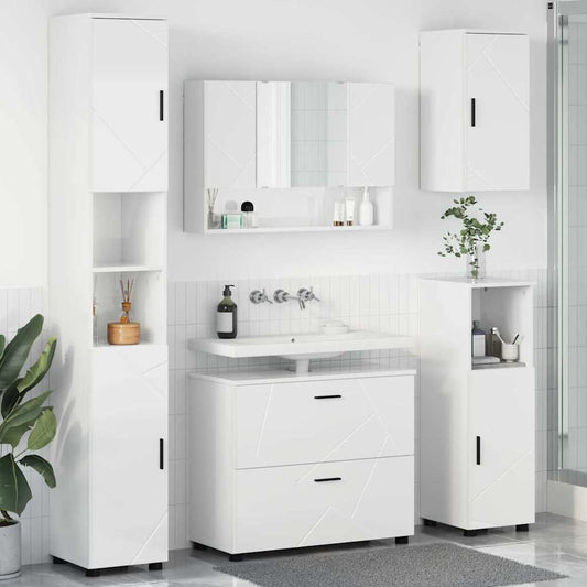 Bathroom Furniture Set 5 pcs High Gloss White