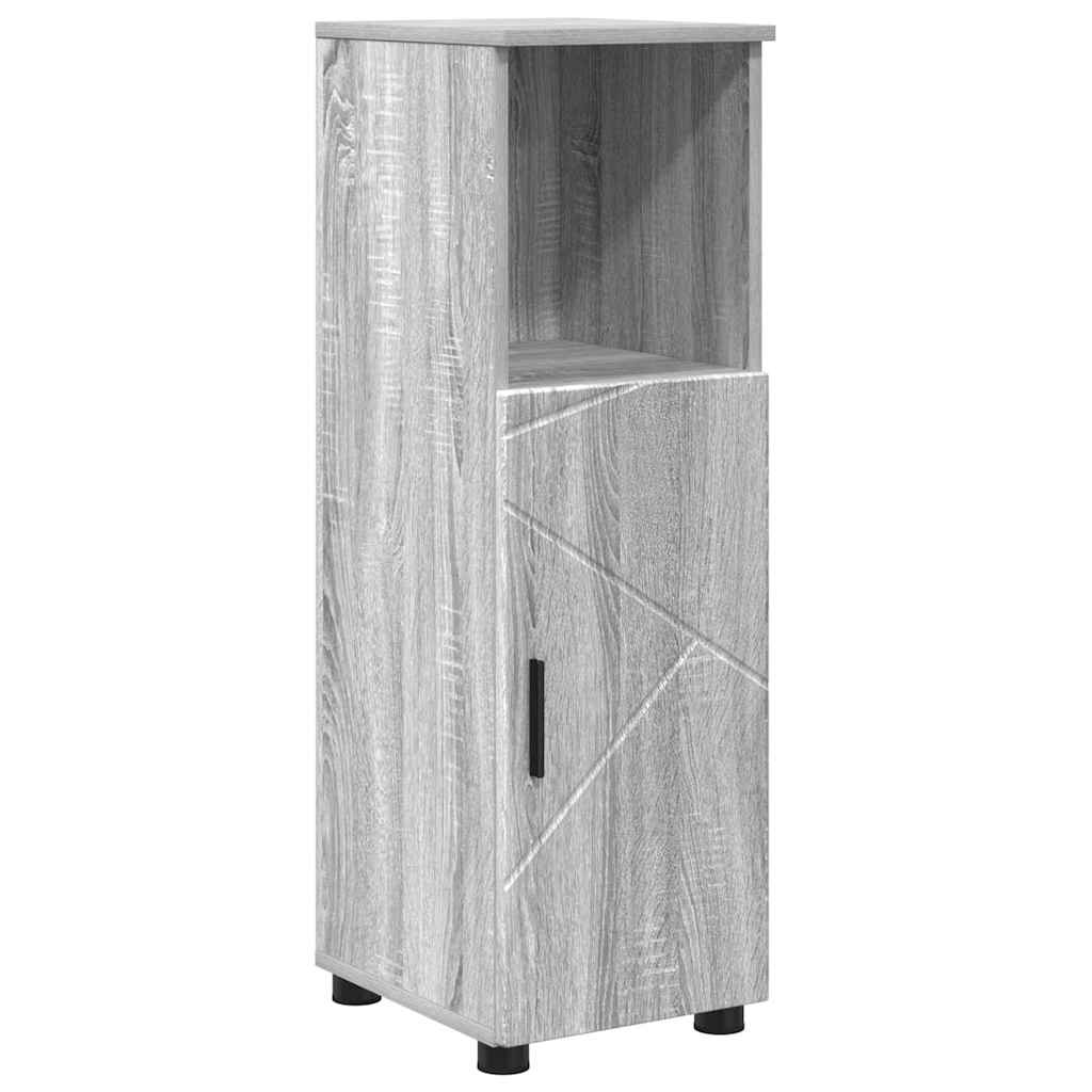 Bathroom Furniture Set with Drawer with Shelf 5 pcs Grey Sonoma