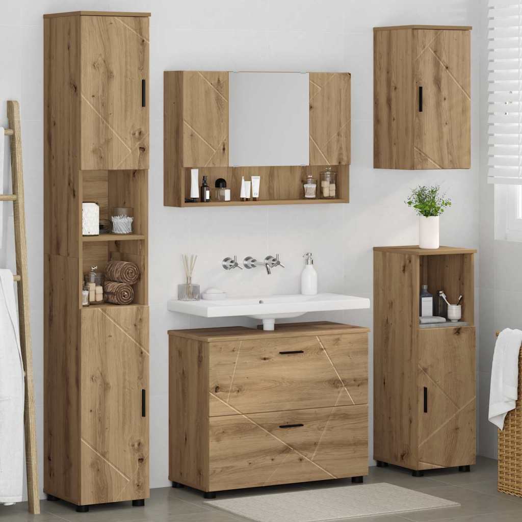 Bathroom Furniture Set 5 pcs Artisan Oak