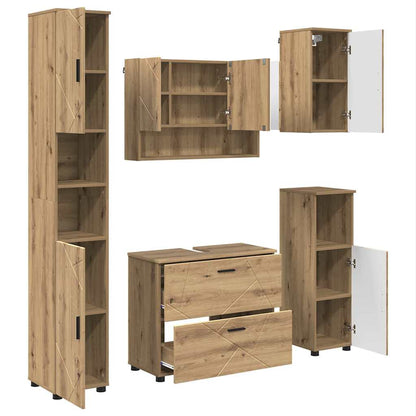 Bathroom Furniture Set 5 pcs Artisan Oak