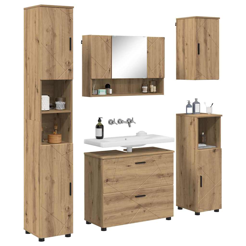 Bathroom Furniture Set 5 pcs Artisan Oak