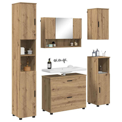 Bathroom Furniture Set 5 pcs Artisan Oak