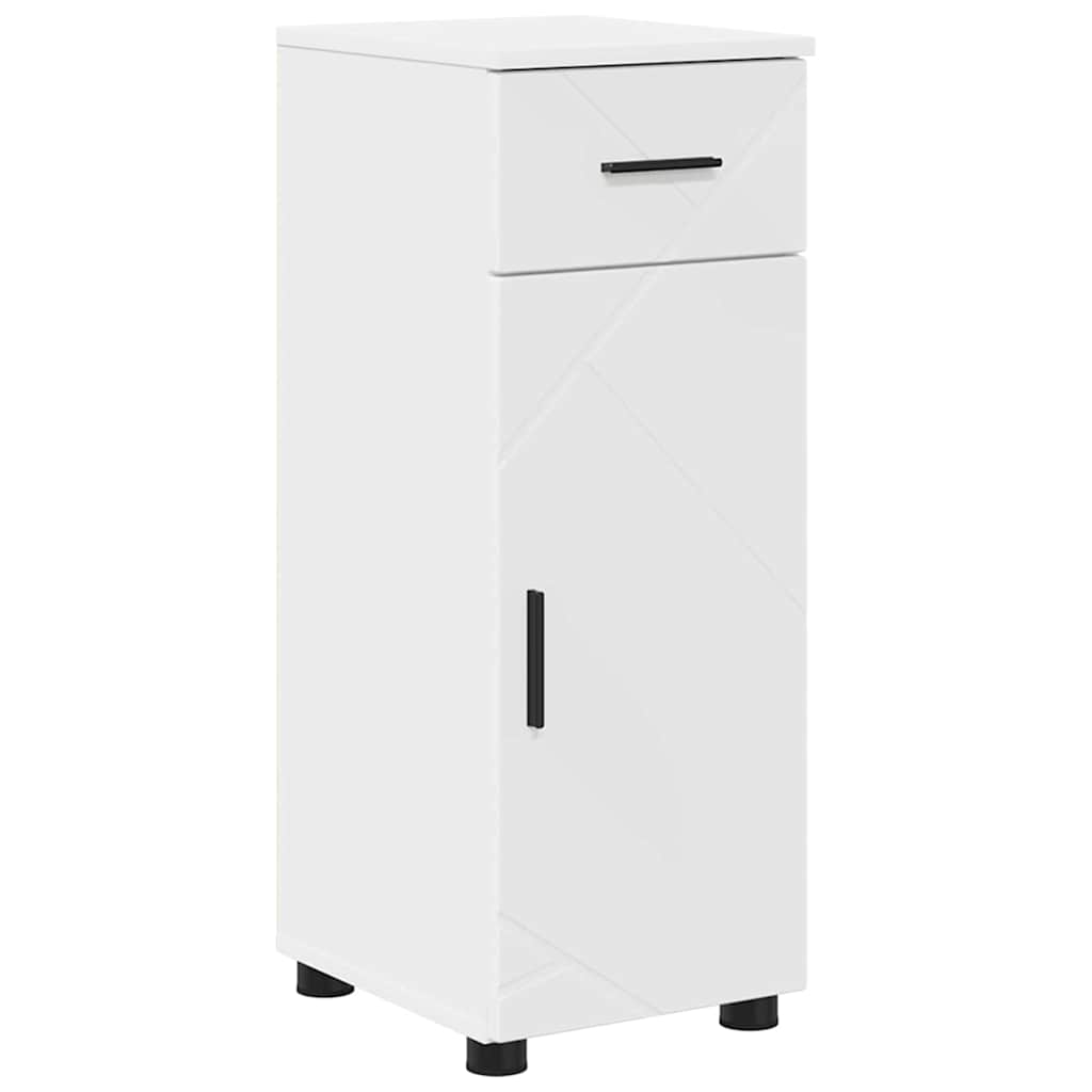 Bathroom Furniture Set 5 pcs White Engineered Wood and Metal