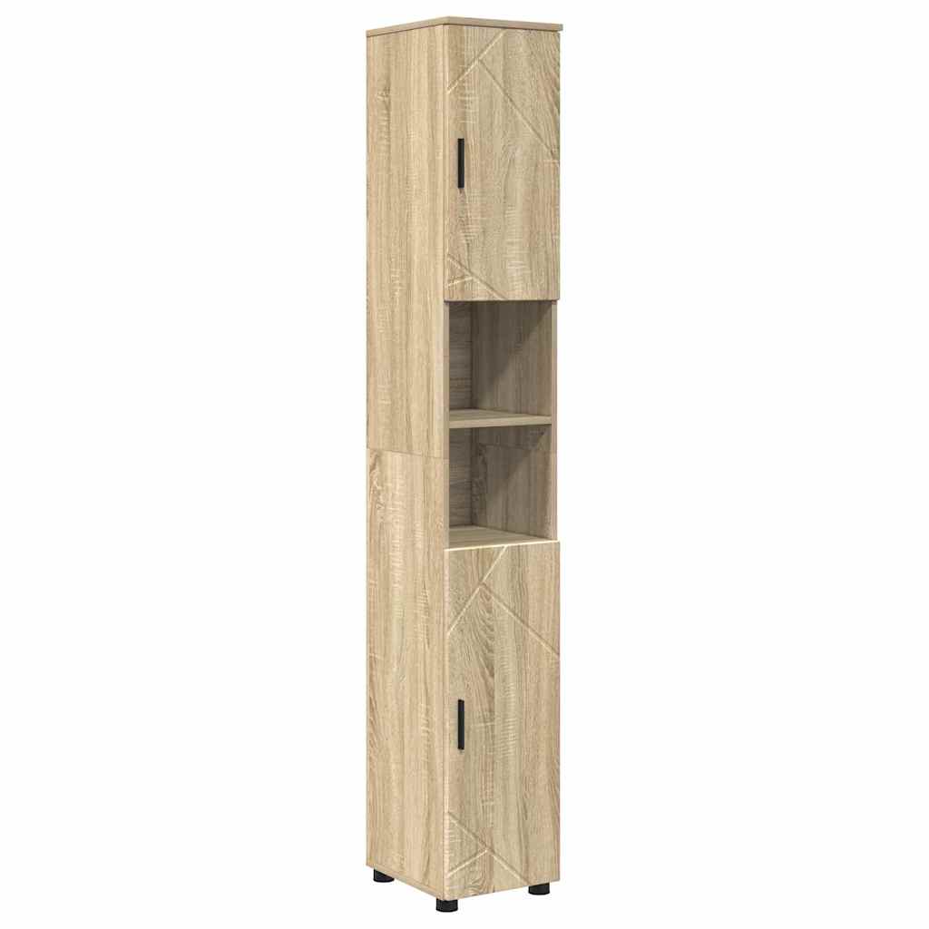 Bathroom Furniture Set with Drawer with Shelf 5 pcs Sonoma Oak