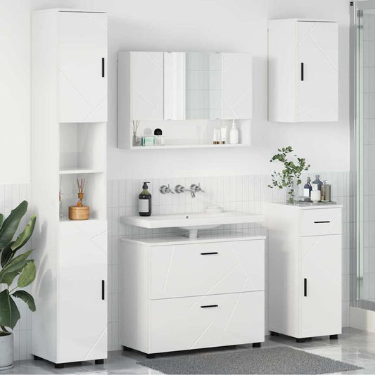 Bathroom Furniture Set 5 pcs High Gloss White