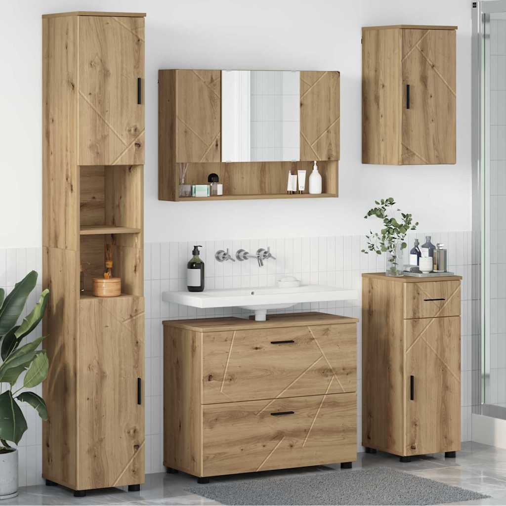 Bathroom Furniture Set 5 pcs Artisan Oak