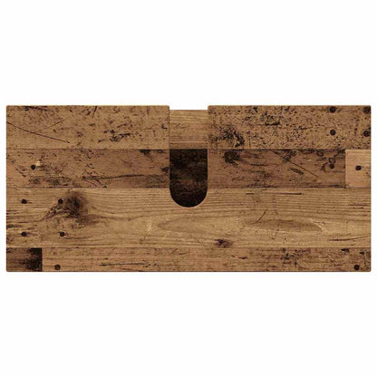Bathroom Furniture Set 4 pcs Old Wood Engineered Wood and Metal