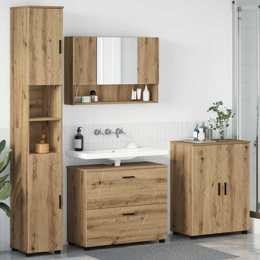 Bathroom Furniture Set 4 pcs Artisan Oak