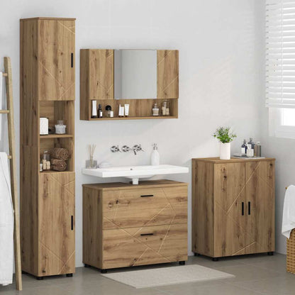 Bathroom Furniture Set 4 pcs Artisan Oak