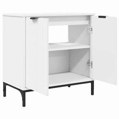 Bathroom Furniture Set 2 pcs White Engineered Wood and Metal