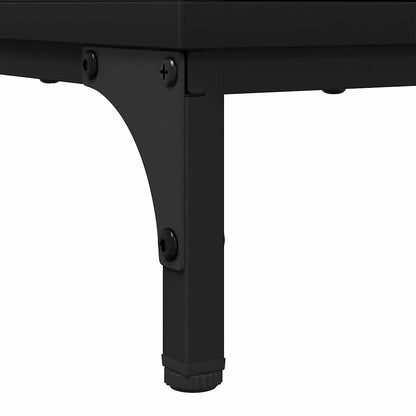 Bathroom Furniture Set 2 pcs Black Engineered Wood and Metal