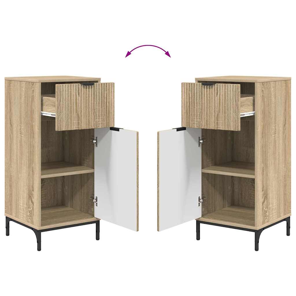 Bathroom Furniture Set with Drawer with Shelf 2 pcs Sonoma Oak