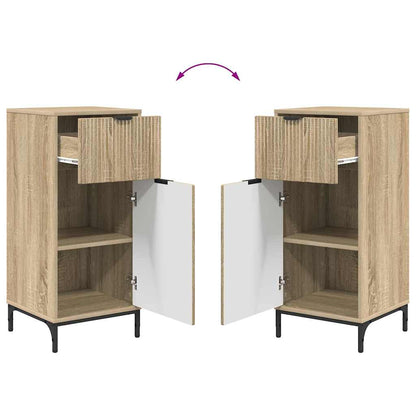 Bathroom Furniture Set with Drawer with Shelf 2 pcs Sonoma Oak