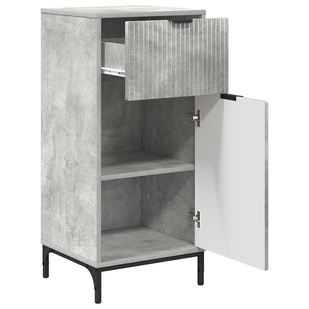 Bathroom Furniture Set with Drawer 2 pcs Concrete Grey