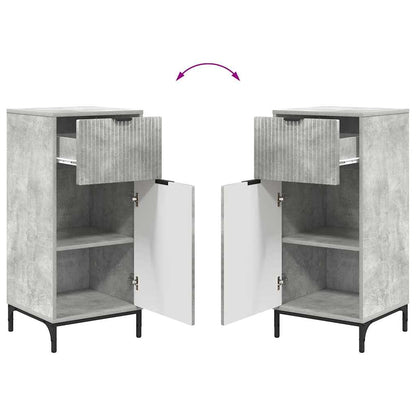 Bathroom Furniture Set with Drawer 2 pcs Concrete Grey