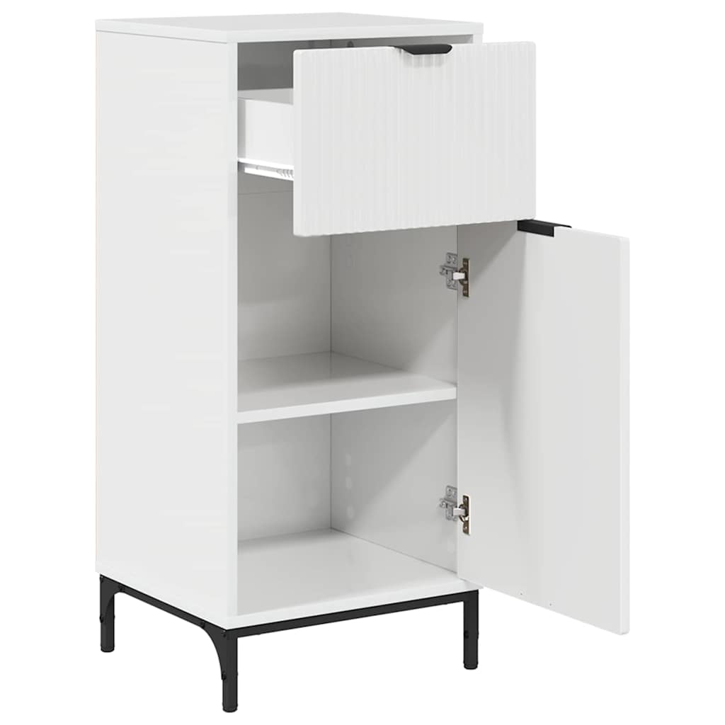 Bathroom Furniture Set with Drawer 2 pcs High Gloss White