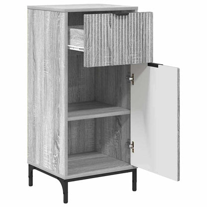 Bathroom Furniture Set with Drawer with Shelf 2 pcs Grey Sonoma
