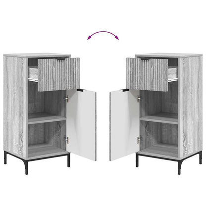 Bathroom Furniture Set with Drawer with Shelf 2 pcs Grey Sonoma