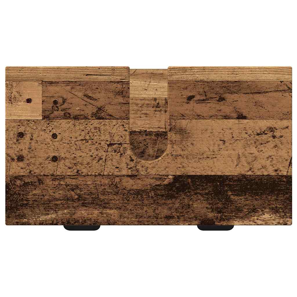 Bathroom Furniture Set 2 pcs Old Wood Engineered Wood and Metal