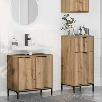 Bathroom Furniture Set with Drawer with Shelf 2 pcs Artisan Oak