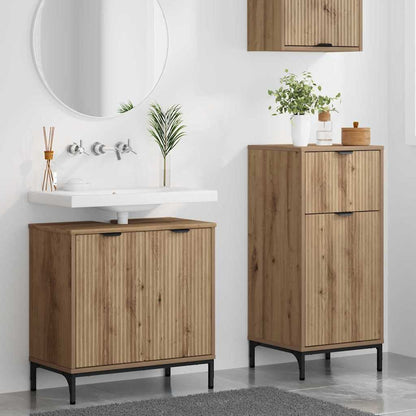 Bathroom Furniture Set with Drawer with Shelf 2 pcs Artisan Oak