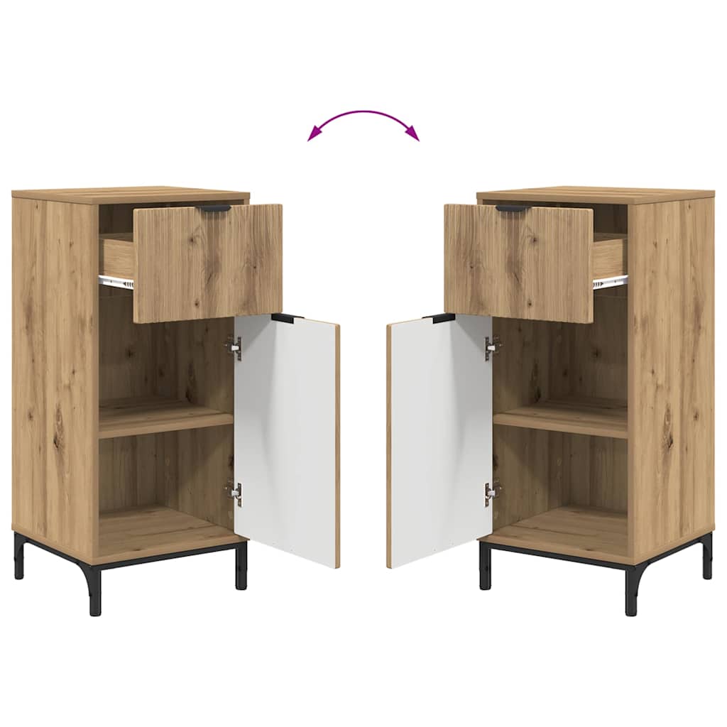 Bathroom Furniture Set with Drawer with Shelf 2 pcs Artisan Oak