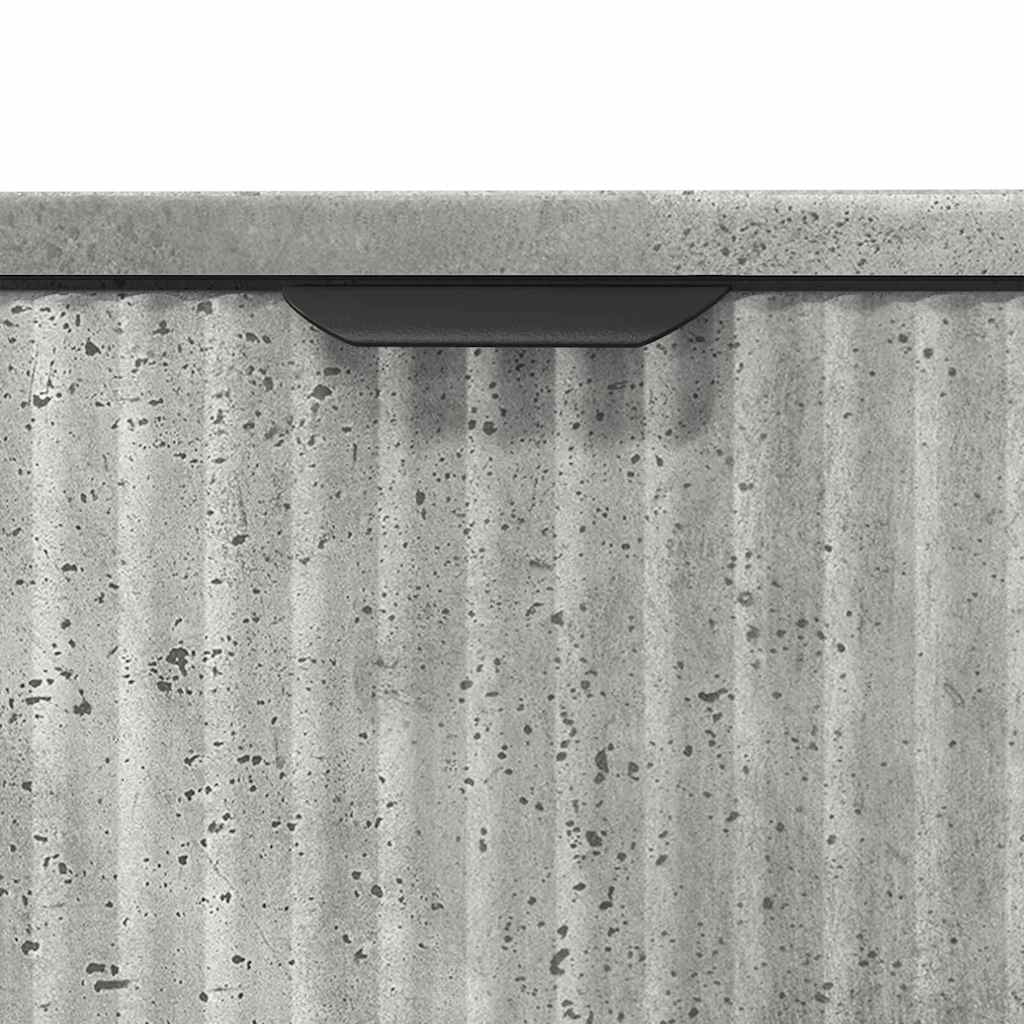 Bathroom Furniture Set 3 pcs Concrete grey Engineered wood