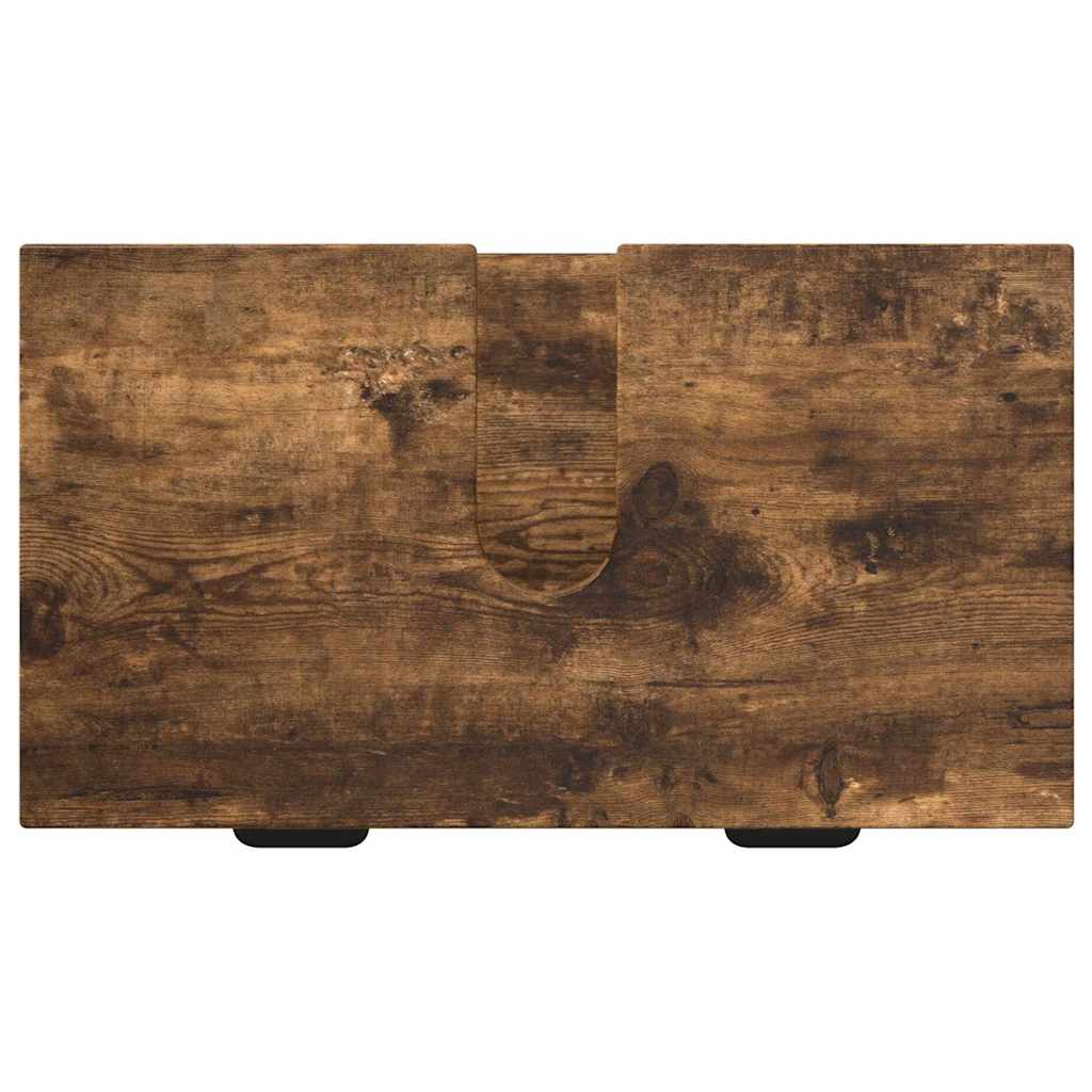 Bathroom Furniture Set with Drawer with Shelf 3 pcs Smoked Oak