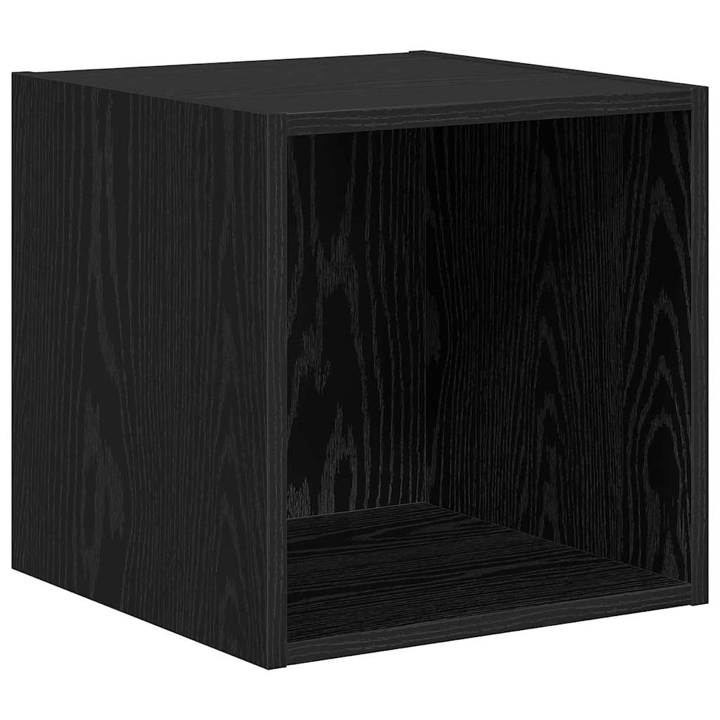 TV Cabinet Set 4 pcs Black Oak Engineered Wood