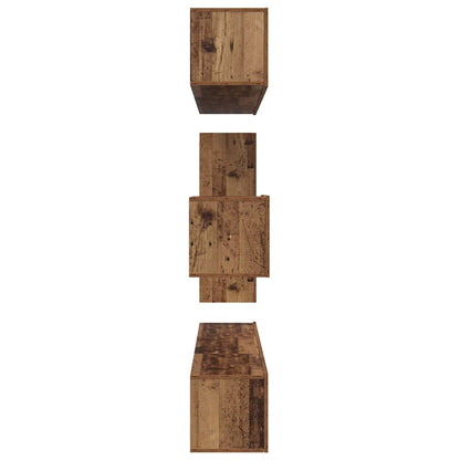 TV Cabinet Set Wall-mounted 8 pcs Old Wood Engineered Wood